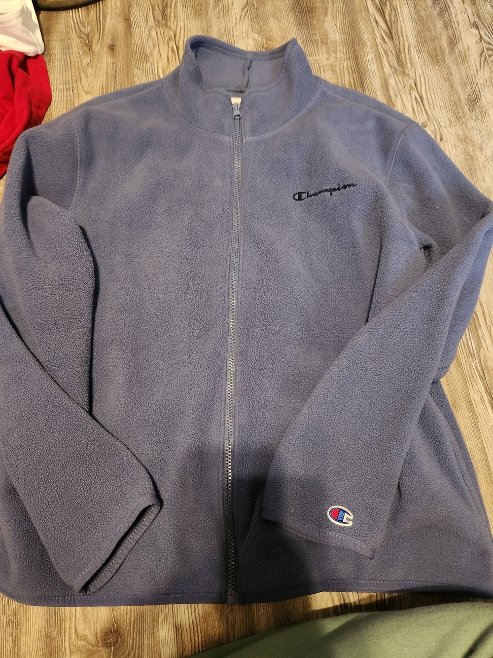Champion Full-Zip Fleece Jacket in Dusty Blue